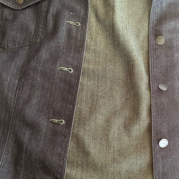 Vintage Carol’s Denims Lightweight Denim Shacket XL Dark Blue Green Vintage - Picture 12 of 12